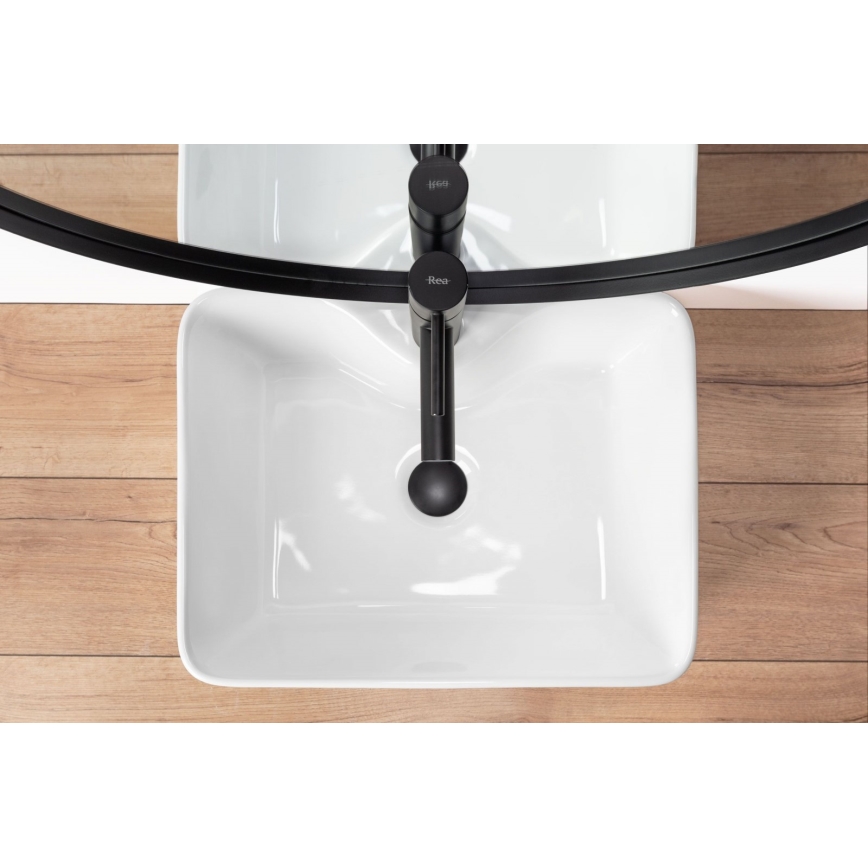 REA-U6524 - Мивка за плот KELLY 38x49 cm керамична/бяла в гланц