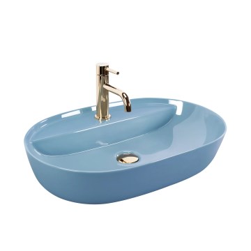 REA-U6618 - Мивка за плот AURA 41x61 cm керамика/гланцирано синьо