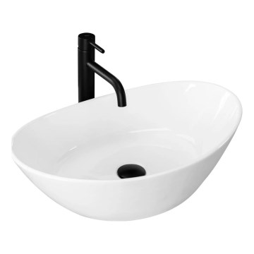 REA-U6801 - Мивка за плот KATE 33,5x55,5 см керамика/глянцово бяло
