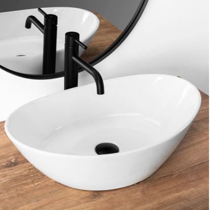 REA-U6801 - Мивка за плот KATE 33,5x55,5 см керамика/глянцово бяло