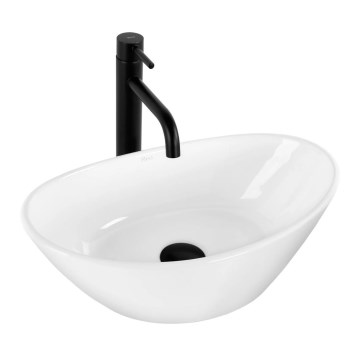 REA-U6802 - Умивалник за плот KATE 27 x 45 см керамика/бял гланц