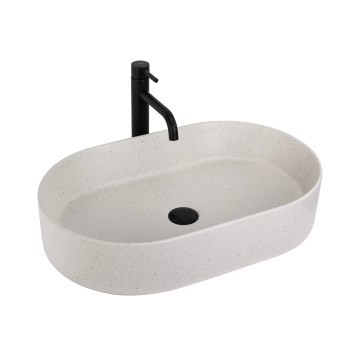 REA-U7341 - Мивка за плот NADIA 38,5x61 см керамика/кремова