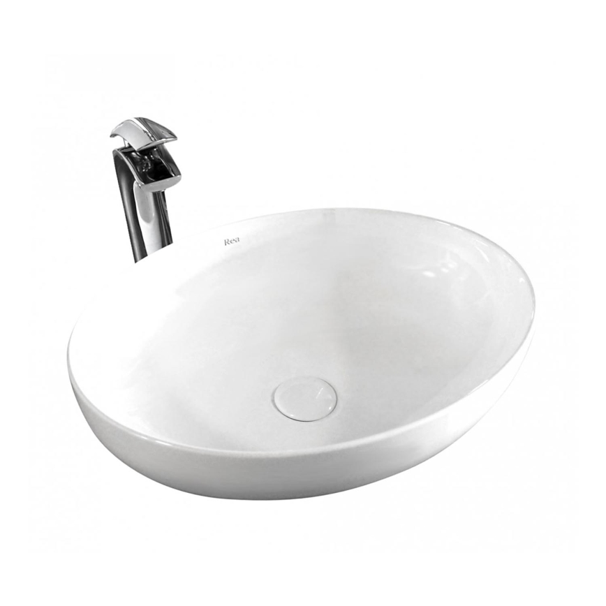 REA-U8198 - Мивка за плот CAROLA SLIM 39 x 51,5 см, керамика/бял гланц