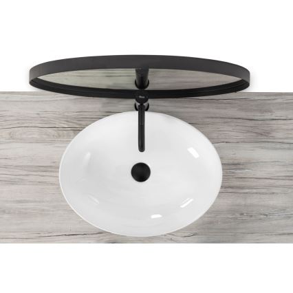 REA-U8198 - Мивка за плот CAROLA SLIM 39 x 51,5 см, керамика/бял гланц