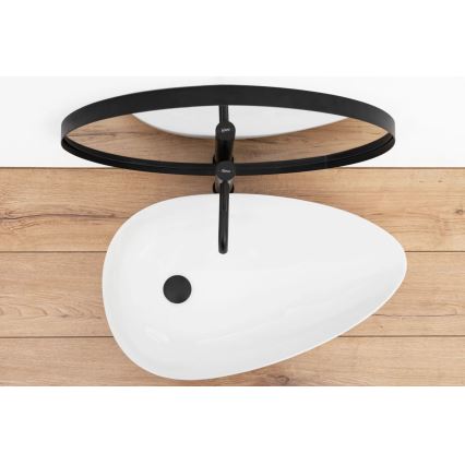 REA-U8537 - Мивка за плот GRETA 40x65,5 cm керамика/бял гланц