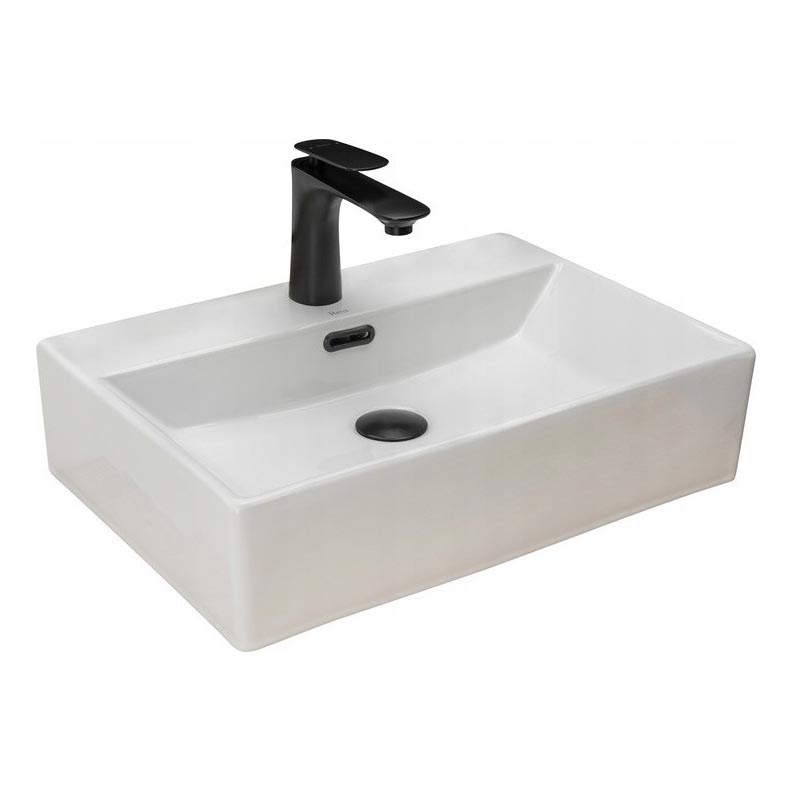 REA-U8701 - Мивка за плот BONITA 36x51 cm керамика/гланцово бяло