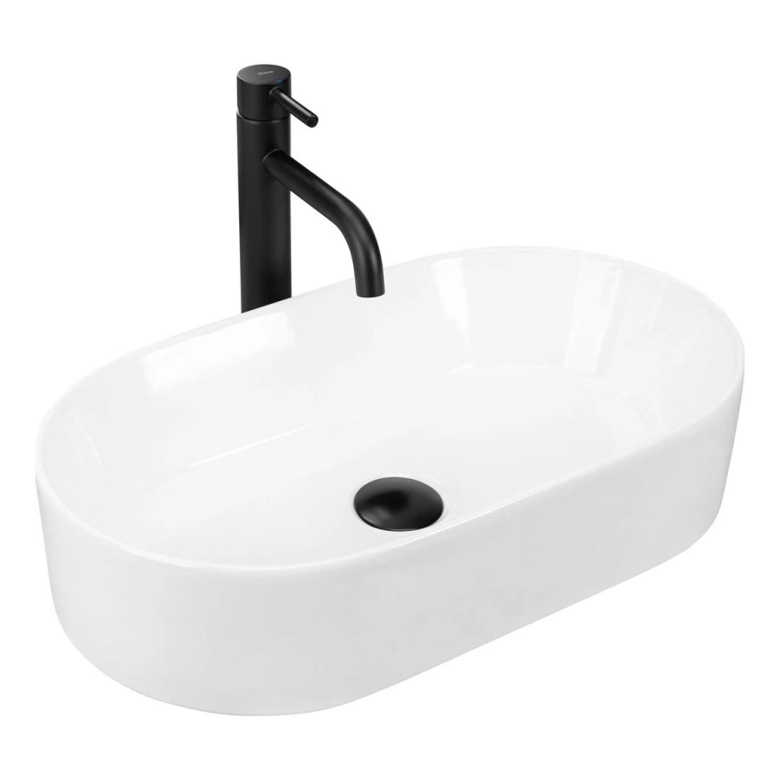 REA-U9108 - Мивка за плот LAYLA 30x53 cm керамика/бял гланц