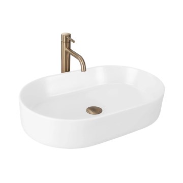 REA-U9657 - Умивалник за плот NADIA 38,5x61 см керамичен/матово бял