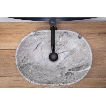 REA-U9888  - Мивка за плот LARA 35x48,5 см, керамика/имитация на камък