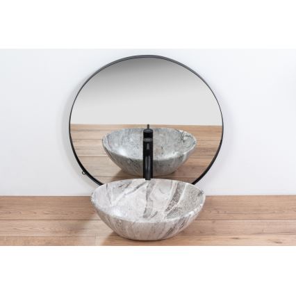 REA-U9908 - Мивка за плот SOFIA 34,5x41 cm керамика/имитация на камък