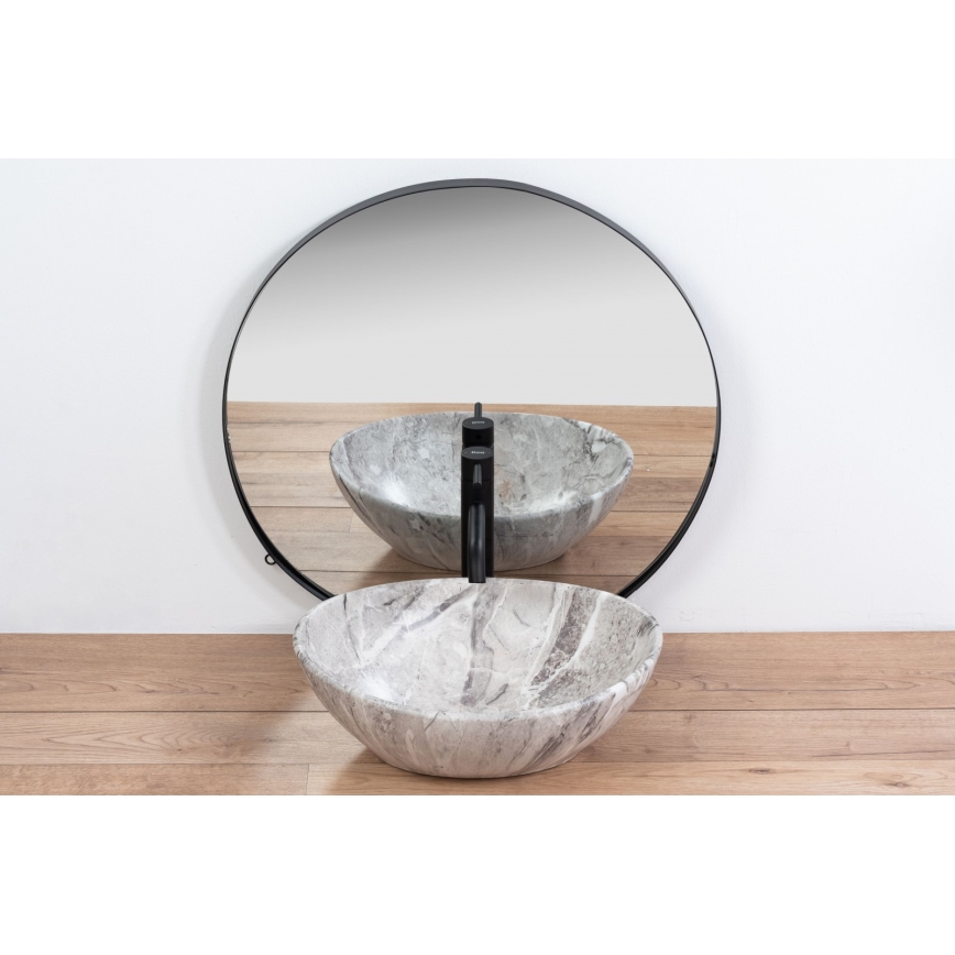 REA-U9908 - Мивка за плот SOFIA 34,5x41 cm керамика/имитация на камък
