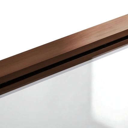 REA-W5696 - Сгъваема преграда за вана AGAT 140x80 см четкана мед/прозрачно стъкло