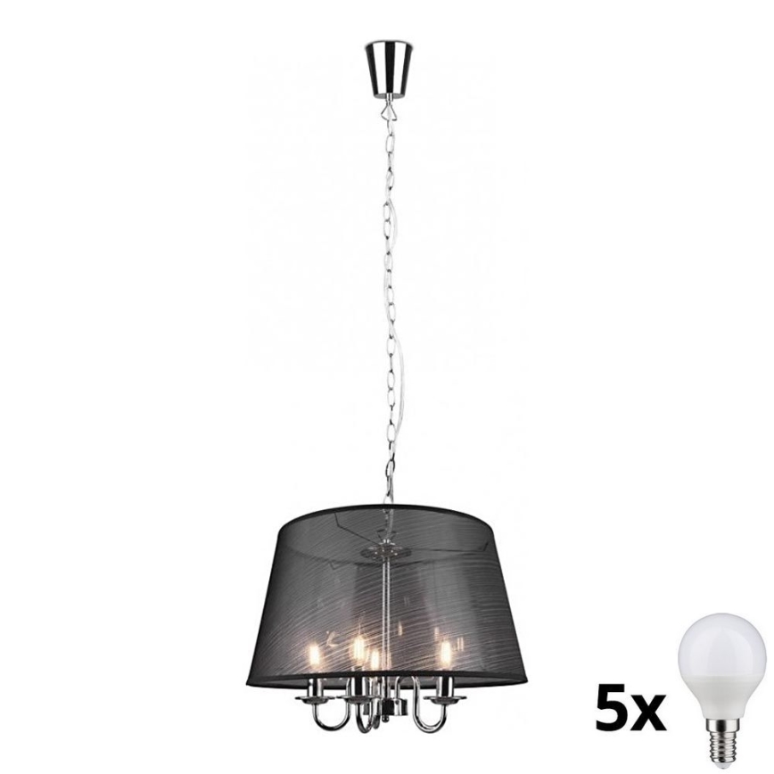 Reality - LED Пендел CIMA 5xE14/40W/230V черен