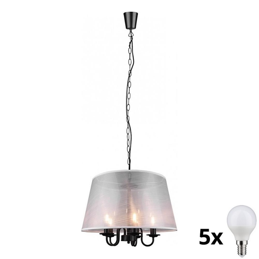 Reality - LED Пендел CIMA 5xE14/40W/230V сив