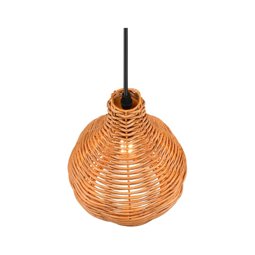 Reality - Висяща лампа на кабел SPROUT 1xE14/40W/230V кафяв/ратан