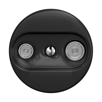 Reblig - Ретро абонатна розетка TV+R (проходна) без рамка, черна