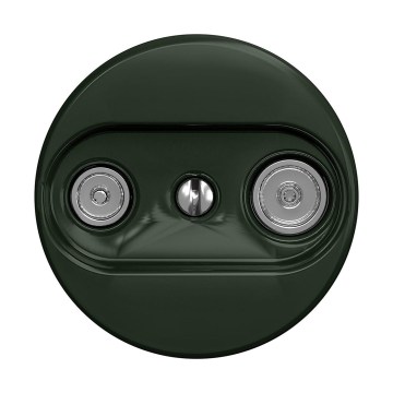 Reblig - Ретро абонатна розетка TV+R (проходна) без рамка, зелена