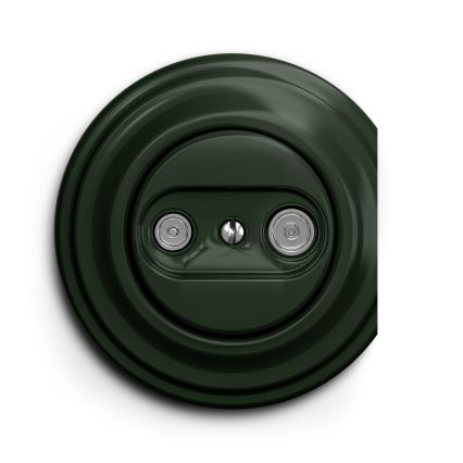 Reblig - Ретро абонатна розетка TV+R (крайна) без рамка, зелена