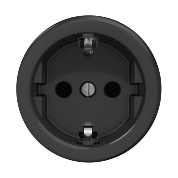 Reblig - Ретро безрамкова домашна SCHUKO розетка 230V/16A черна