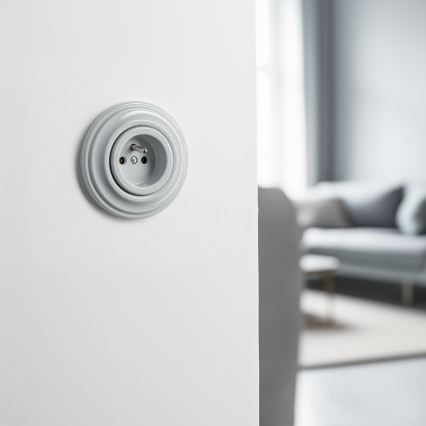 Reblig - Ретро домашен контакт с рамка 230V сив
