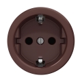 Reblig - Ретро домашна розетка без рамка SCHUKO 230V/16A кафява