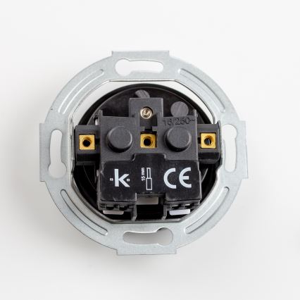 Reblig - Ретро домашна розетка с рамка 230V, черна