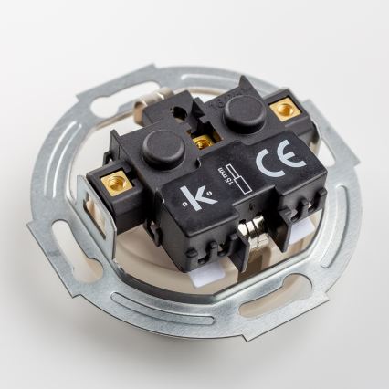 Reblig - Ретро домашна розетка с рамка SCHUKO 230V/16A бежова