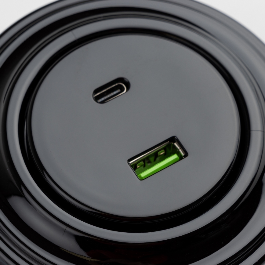 Reblig - Ретро USB контакт A+C с рамка, черен