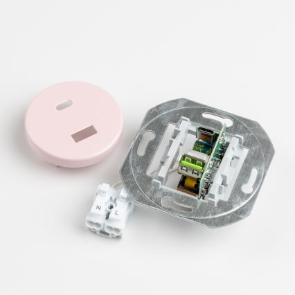 Reblig - Ретро USB контакт A+C с рамка старо-розово