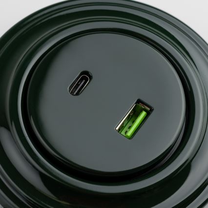 Reblig - Ретро USB контакт A+C с зелена рамка