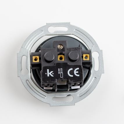 Reblig - Тройна ретро домашна розетка с рамка 230V антрацит