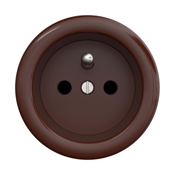 Reblig - Кафява ретро домашна розетка без рамка 230V