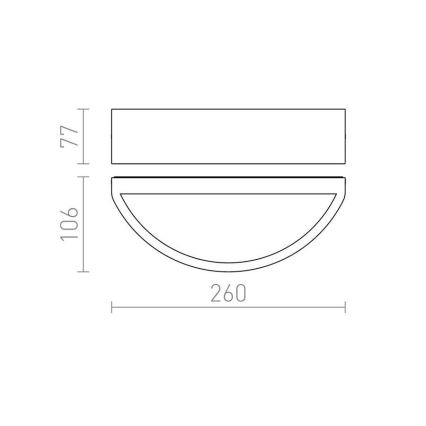 RED - Design Rendl - R10364 - Екстериорен аплик LESA 1xE27/26W/230V IP54