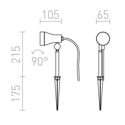 RED - Design Rendl - R10431 - Екстериорна лампа DIREZZA 1xGU10/35W/230V IP54