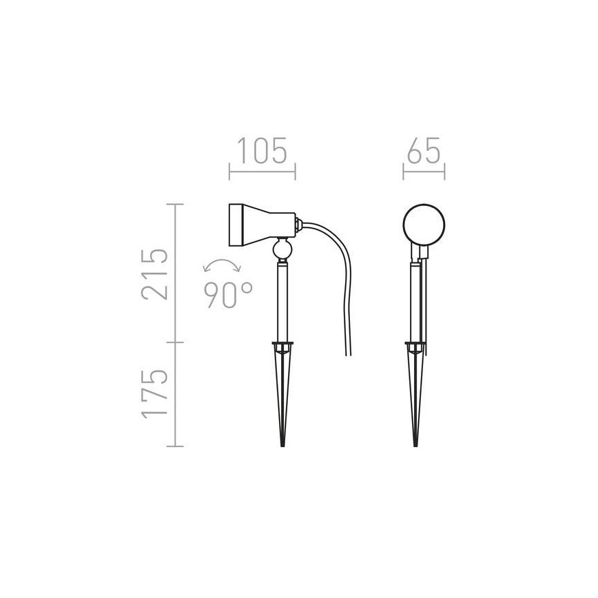 RED - Design Rendl - R10431 - Екстериорна лампа DIREZZA 1xGU10/35W/230V IP54