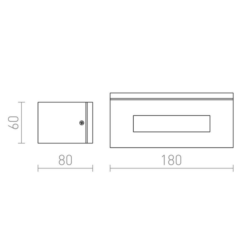 RED - Design Rendl-R10439 - Екстериорен аплик WOOP 1xR7s/48W/230V IP54