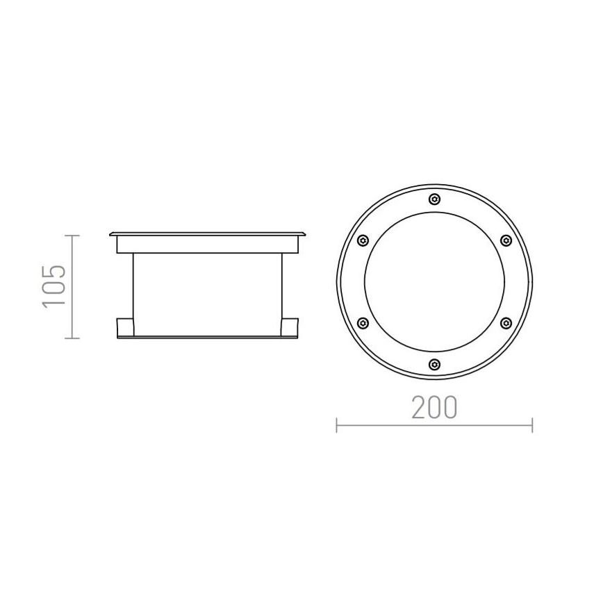 RED - Design Rendl - R10532 - LED Екстериорна повърхностна лампа TERRA LED/20W/230V IP67