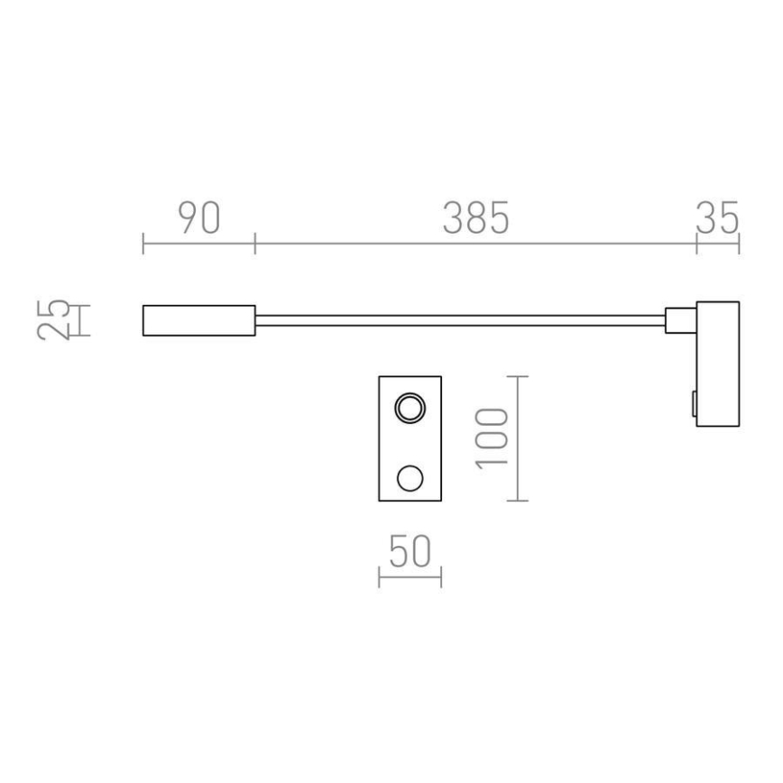 RED - Design Rendl - R10541 - LED гъвкава лампа AIM LED/3W/230V черна