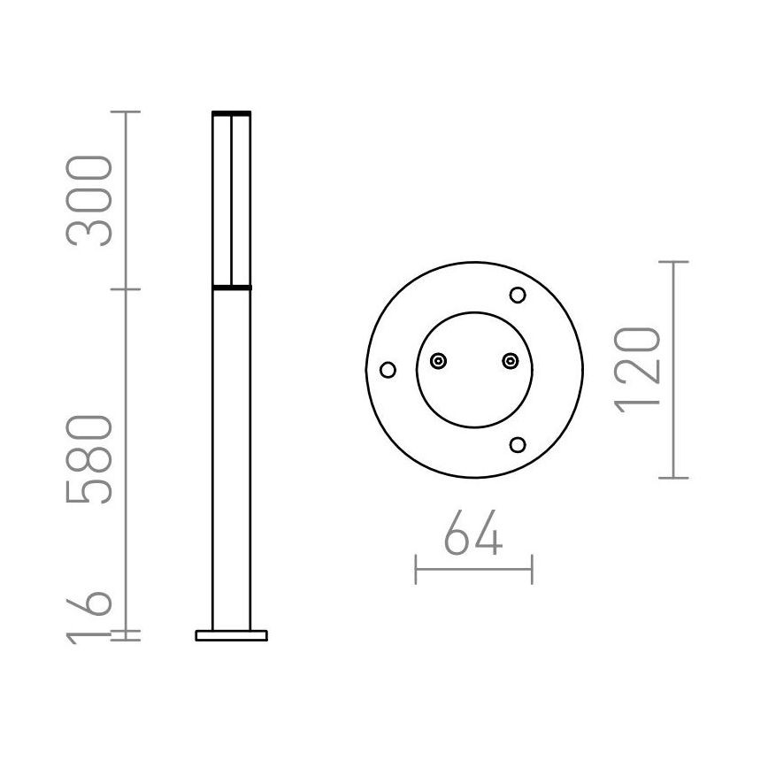 RED - Design Rendl - R10548 - LED Екстериорна лампа VADIS LED/8W/230V IP54