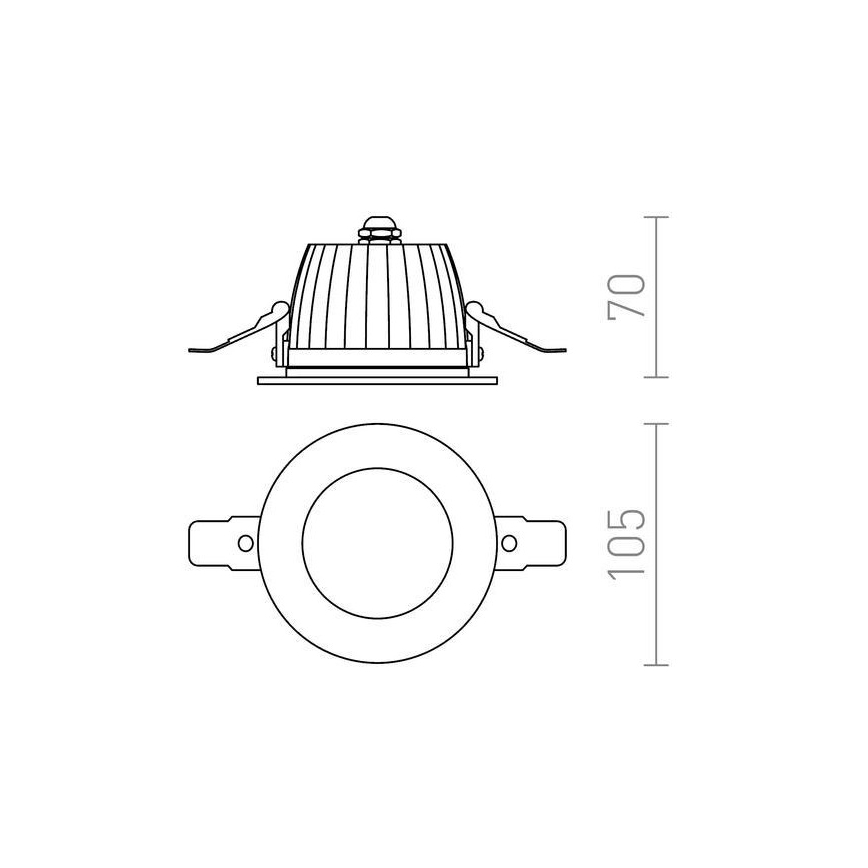 RED - Design Rendl - R10565 - LED Лампа за вграждане в баня AMIGA 8W/230V IP65