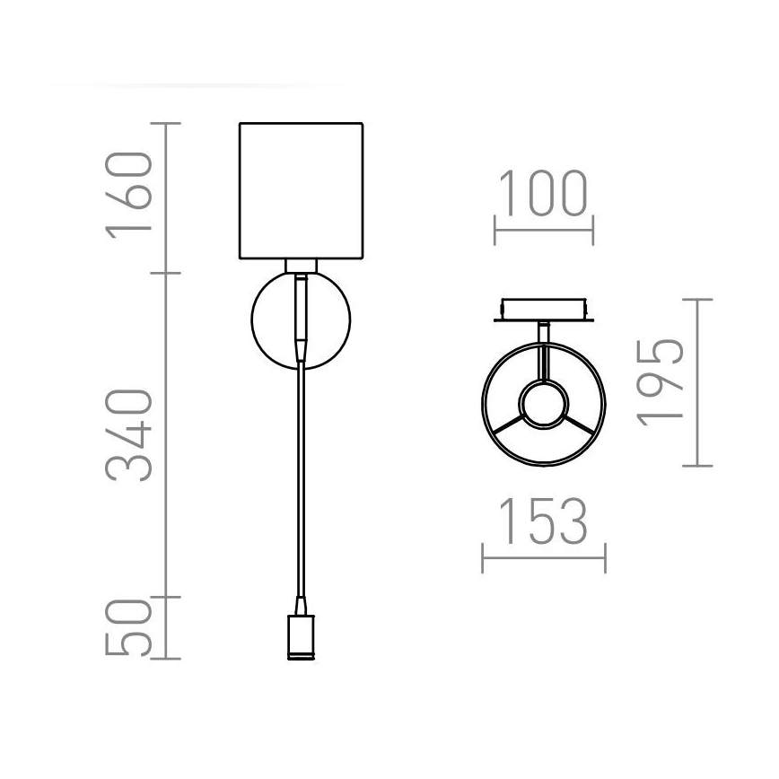RED - Design Rendl - R10580 - LED Аплик VERSA 1xE27/42W/230V + LED/3W