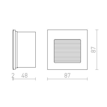 RED - Design Rendl - R10606 - LED Лампа за вграждане INTRO LED/1W/230V