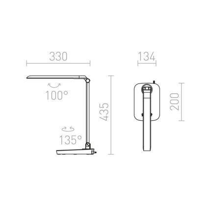 RED - Design Rendl - R10608 - LED Димируема настолна лампа IBIS LED/8W/230V