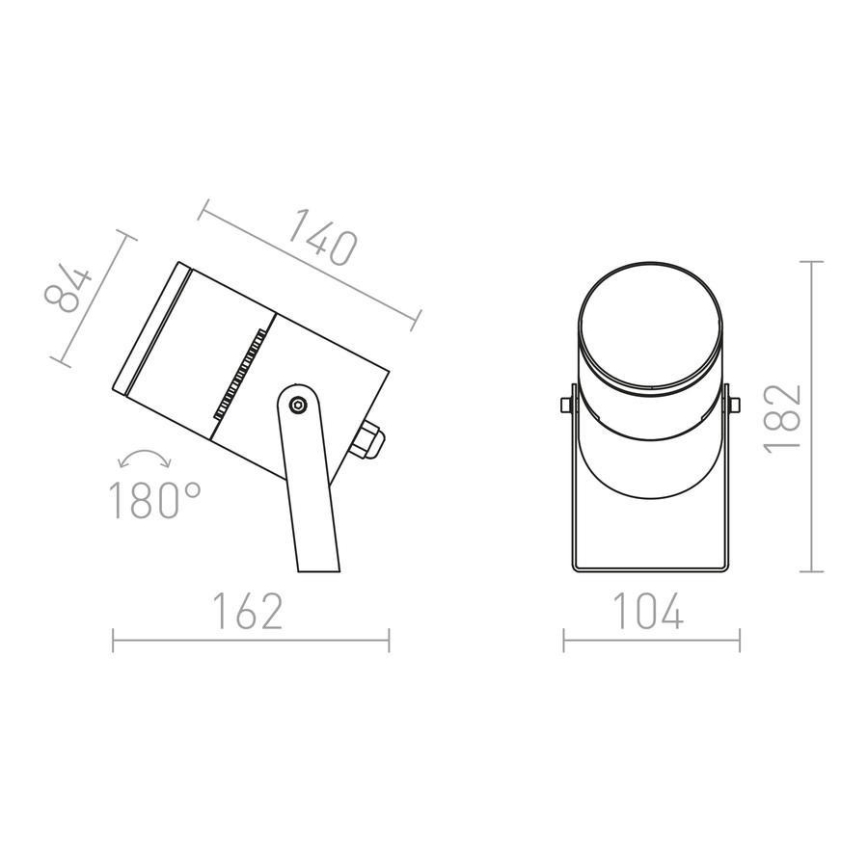RED - Design Rendl - R11754 - LED Екстериорна лампа ROSS LED/9W/230V IP65