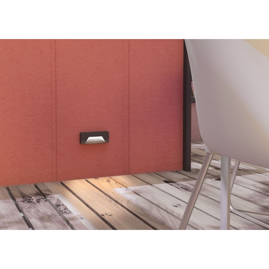 RED - Design Rendl - R11953 - LED Екстериорен аплик RENO LED/3W/230V IP65