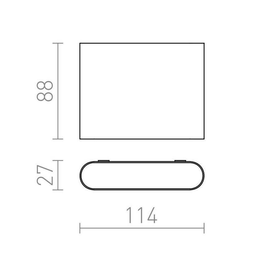 RED - Design Rendl - R12012 - LED Екстериорен аплик CHOIX 2xLED/3W/230V IP54