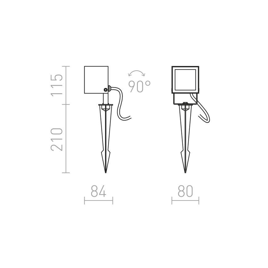 RED - Design Rendl - R12025 - LED Екстериорна лампа BORA LED/6W/230V IP54