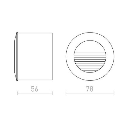 RED - Design Rendl-R12030 - LED Екстериорна вградена лампа MARCO LED/3W/230V IP54