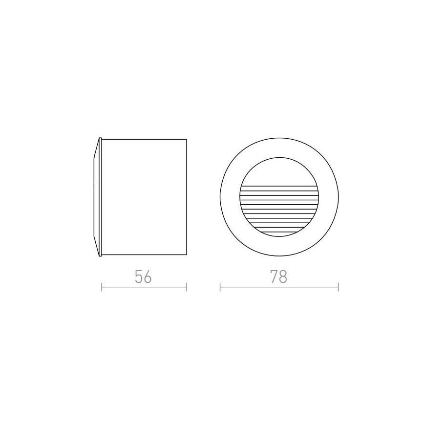 RED - Design Rendl-R12030 - LED Екстериорна вградена лампа MARCO LED/3W/230V IP54