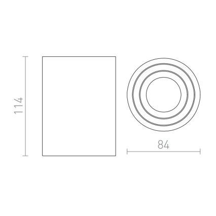 RED - Design Rendl - R12044 - Спот MOMA 1xGU10/35W/230V бял